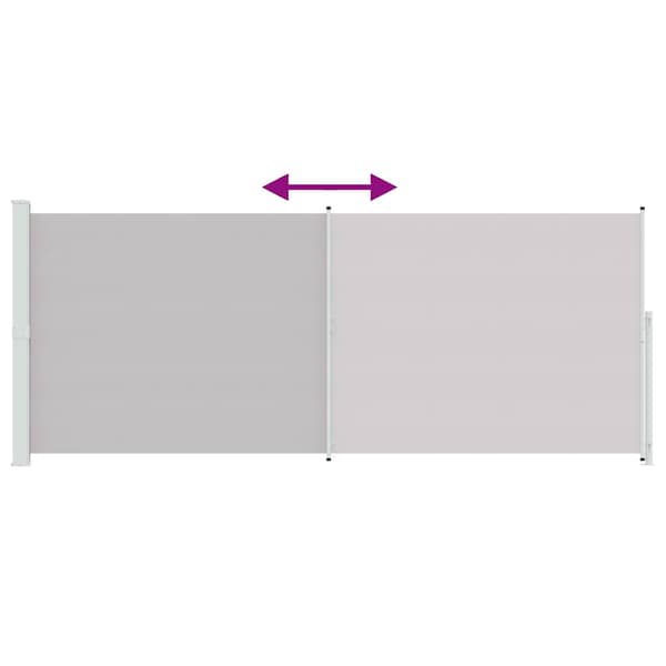 Infällbar sidomarkis 200x500 cm grå