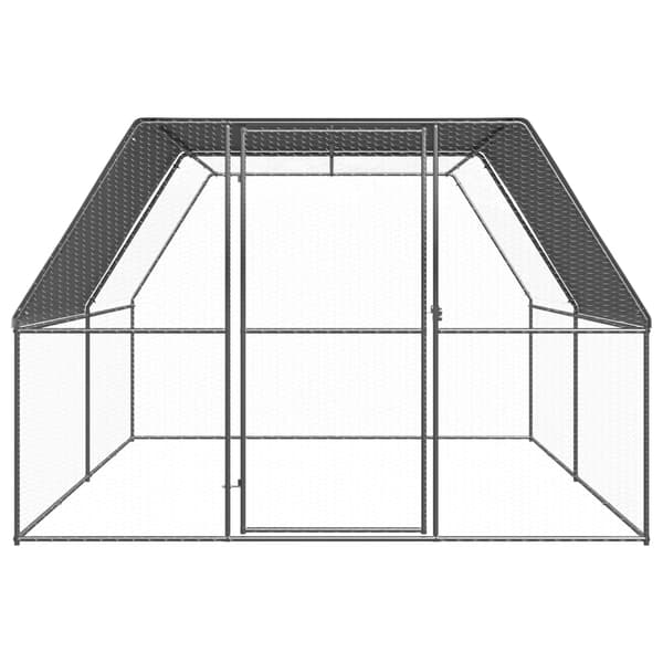 Hönsbur för utomhusbruk 3x4x2 m galvaniserat stål