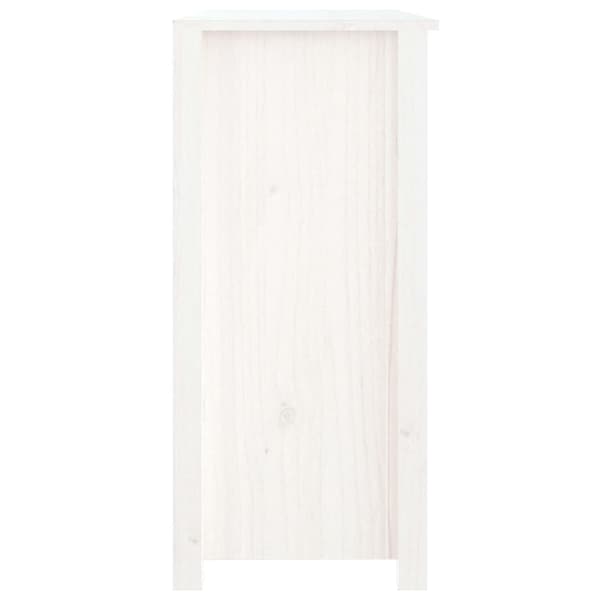 Skänk vit 100x35x74 cm massiv furu