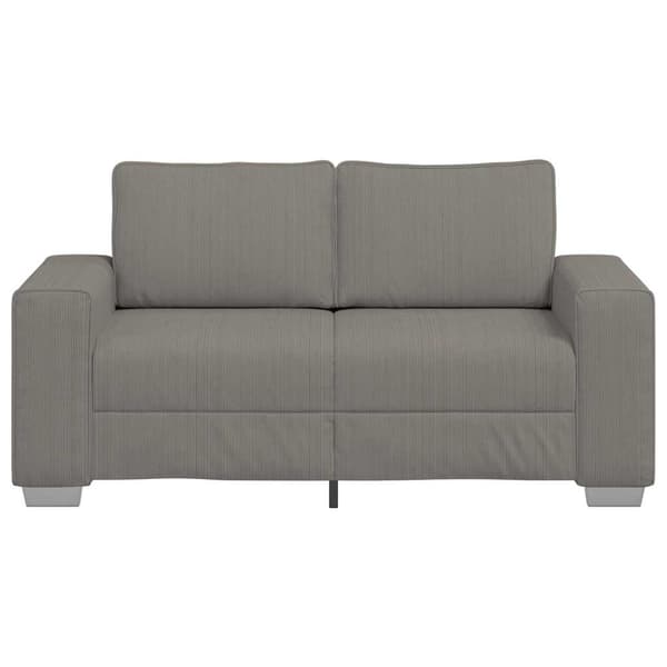 Loveseat soffa ljusgrå 160x77x82 cm manchestertyg