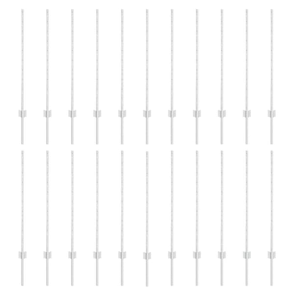 Stängselstolpe 22 pcs Silver 140 cm Stål