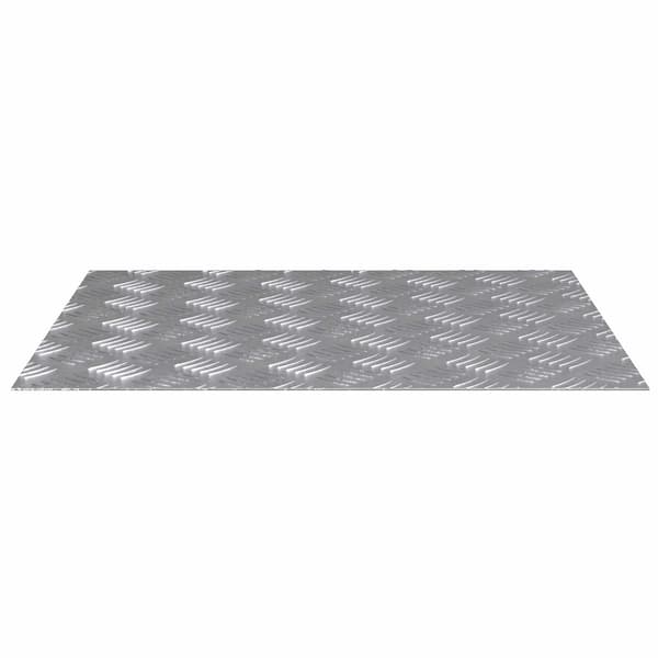 Trappsteg Rektangulär 2 pcs Silver 60 x 50 cm Aluminium