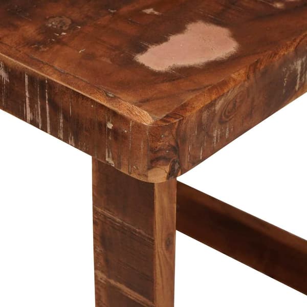 Satsbord 2 pcs Brun 46 x 46 x 45 cm Solid återvunnen trä