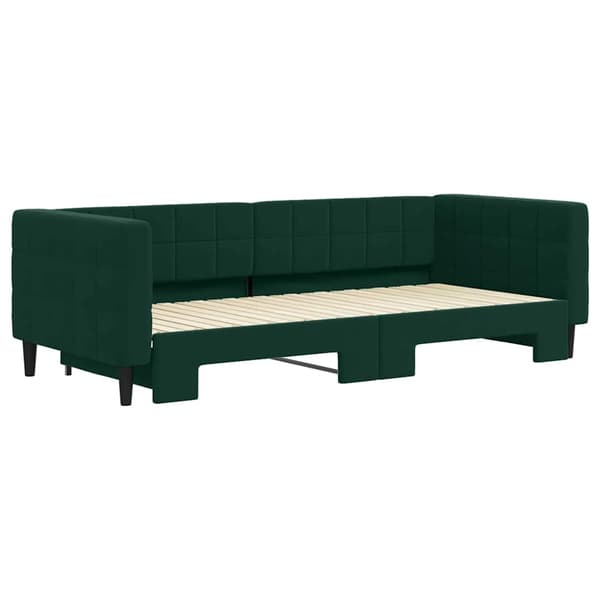 Dagbädd utdragbar mörkgrå 90x200 cm sammet
