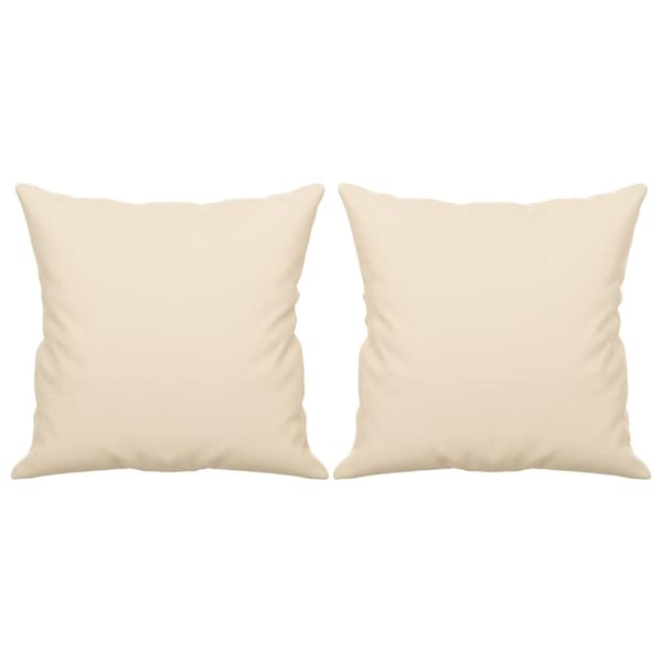 2-sitssoffa med prydnadskuddar beige 140 cm mikrofibertyg