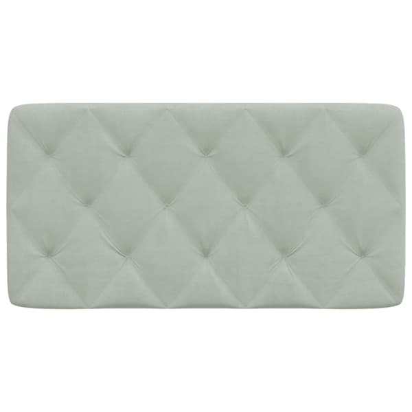 Headboard Cushion Light Grey 100 cm Velvet