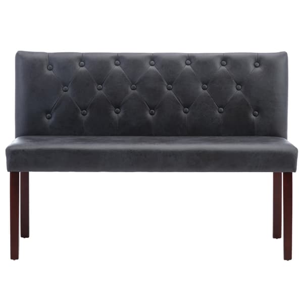 Bänk 120 cm konstmocka grå