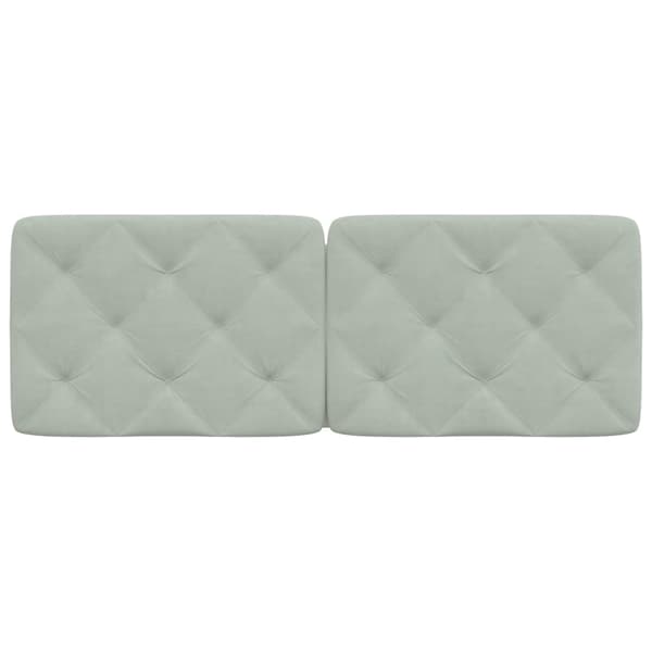 Headboard Cushion Light Grey 120 cm Velvet