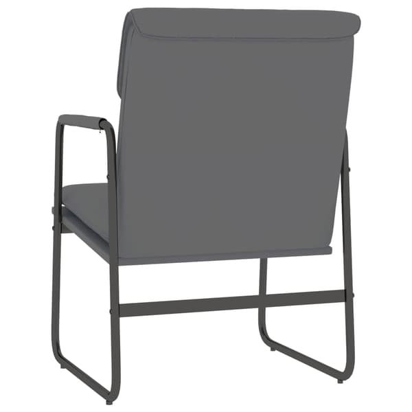 Loungestol grå 55x64x80 cm konstläder