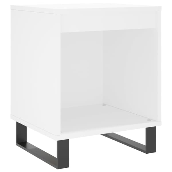 Sängbord 2 st vit 40x35x50 cm konstruerat trä