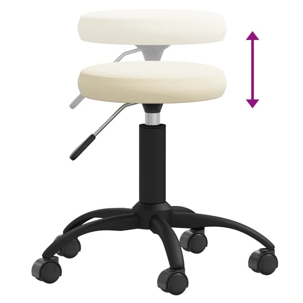 Massagepall gräddvit sammet