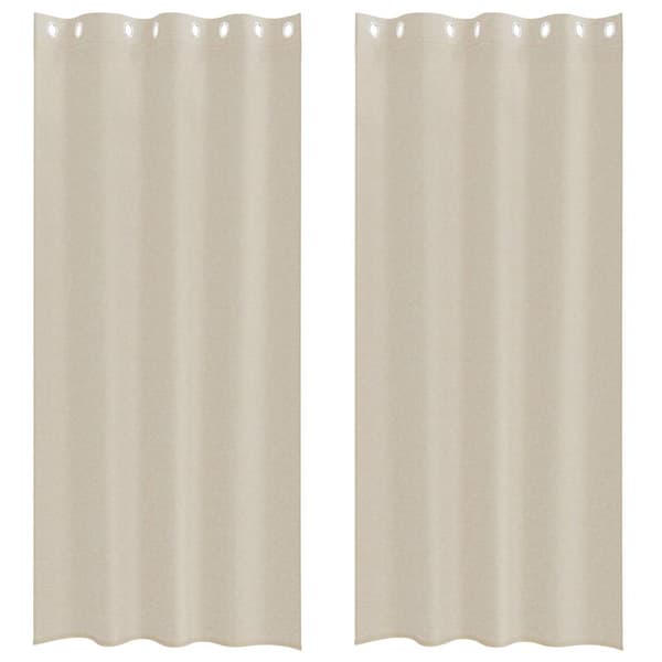 Voile Gardin 2 st Sand 260 x 140 cm Polyester