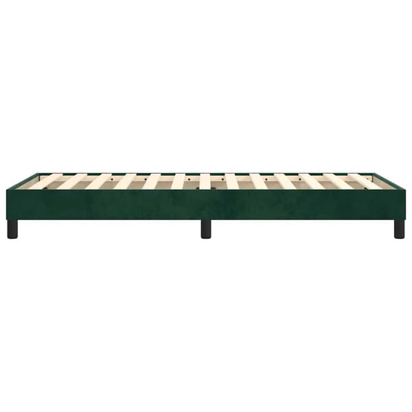 Boxspring-sängram mörkgrön 90x190 cm sammet