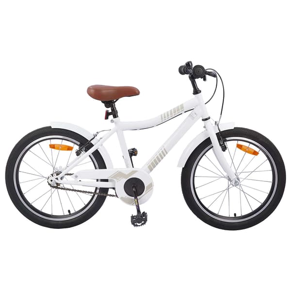 Barncykel 20 Tum för 6-11 år gamla vit