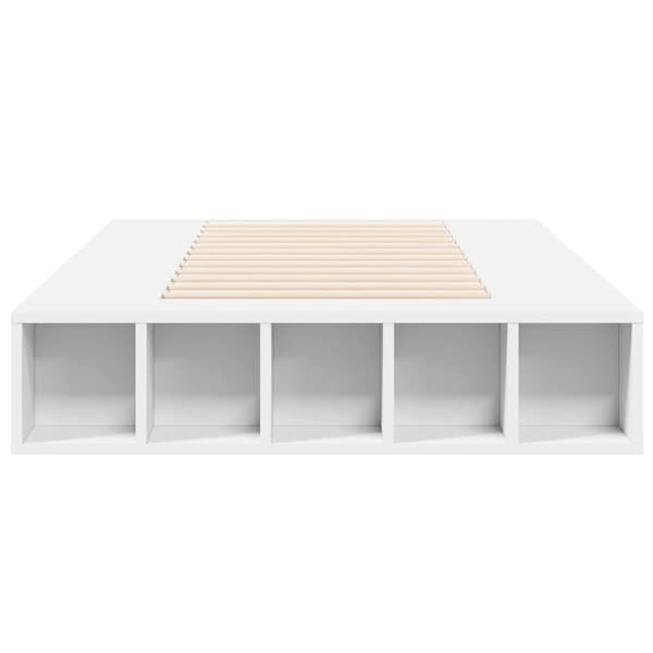 Sängram vit 90x190 cm konstruerat trä