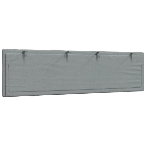 Headboard Cushion "Hanko" Light Grey 180 cm Fabric