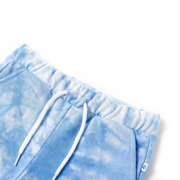Barnshorts med snöre mjuk blå 128