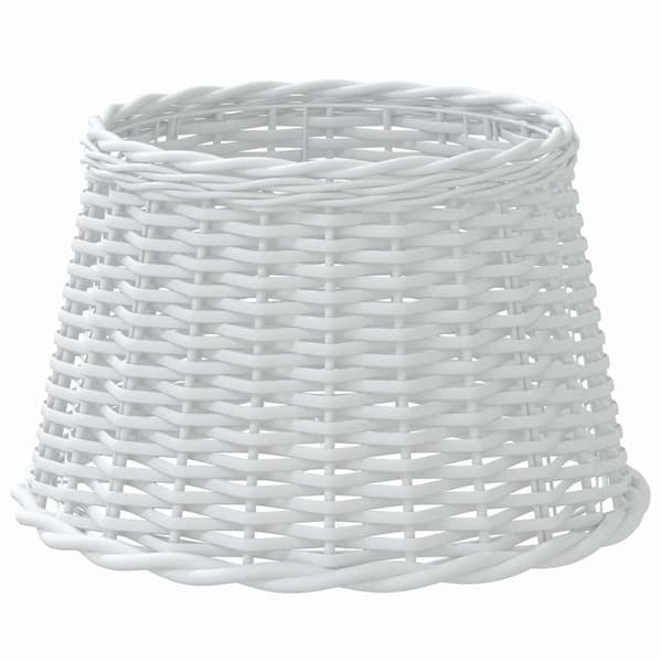 Lampskärm vit Ø45x28 cm korgmaterial