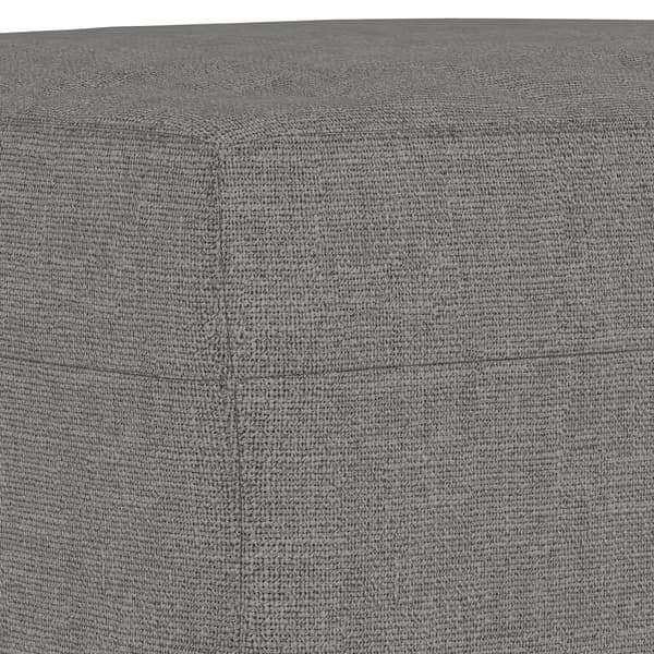 Bänk mörkgrå 100x35x41 cm tyg