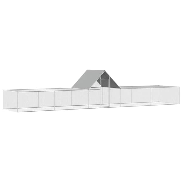 Hönsbur 10x2x2 m galvaniserat stål