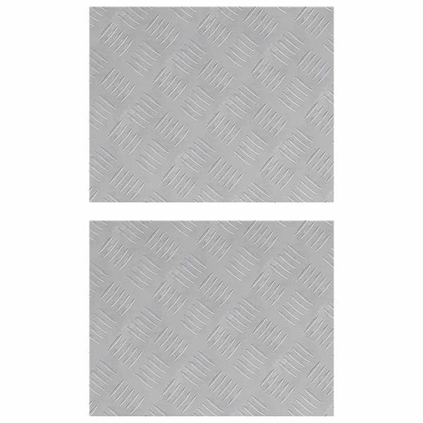 Trappsteg Rektangulär 2 pcs Silver 50 x 40 cm Aluminium