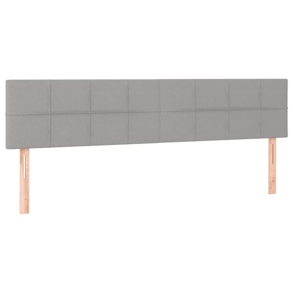 Ramsäng med madrass ljusgrå 120x190 cm tyg