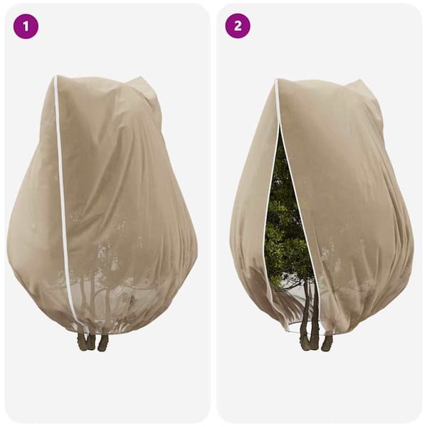 Frostskydd för växtfleeceöverdrag 3 pcs Beige 2,4 x 2 m