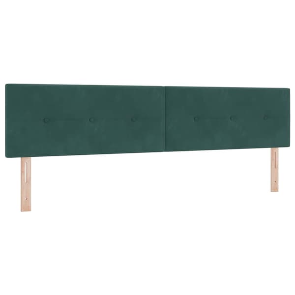 Huvudgavel Mörkgrön 200 cm Sammet