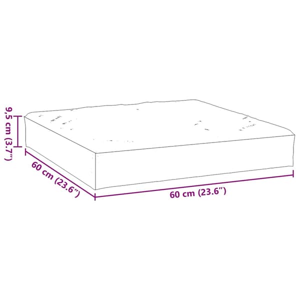 Palldyna melerad röd 60x60x9,5 cm tyg