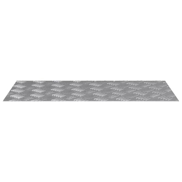 Trappsteg Rektangulär 2 pcs Silver 80 x 40 cm Aluminium