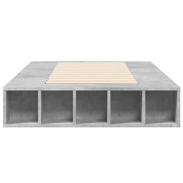 Sängram betonggrå 90x190 cm konstruerad trä
