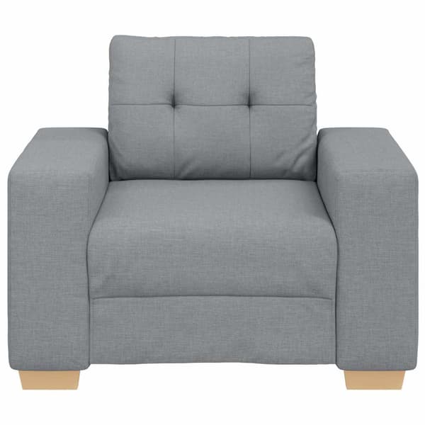 Fåtölj ljusgrå 100x78x80 cm tyg