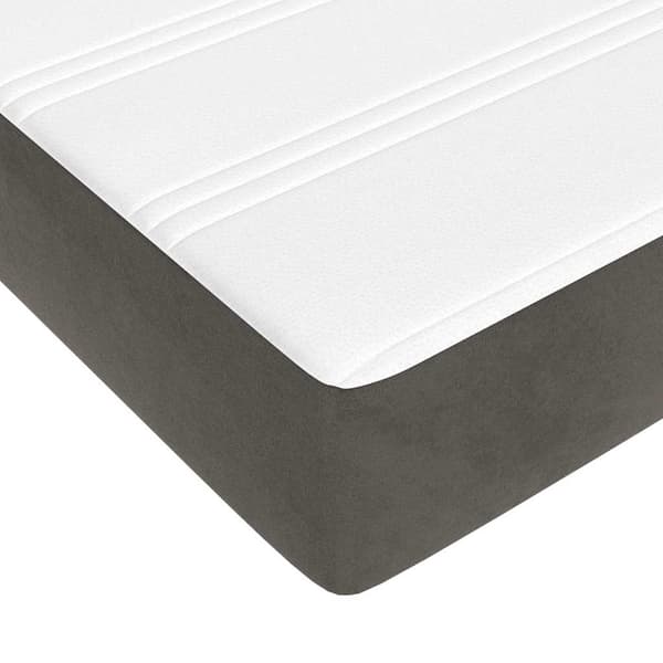 Pocketresårmadrass medium mörkgrå 140x210x20 cm sammet