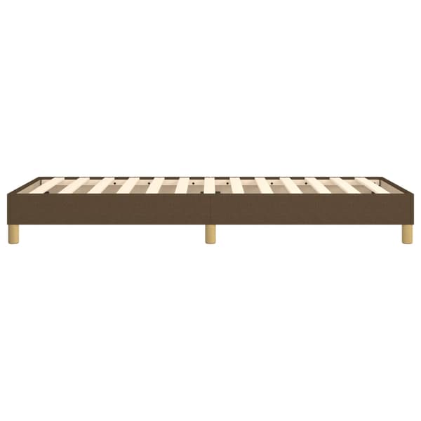 Boxspring-sängram mörkbrun 100x200 cm tyg