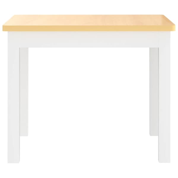 Barnbord och stolar 3 delar vit och beige MDF