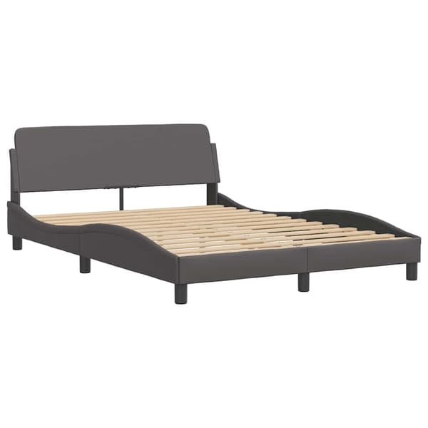 Bed Frame "Dover" Grey 120x200 cm Faux Leather