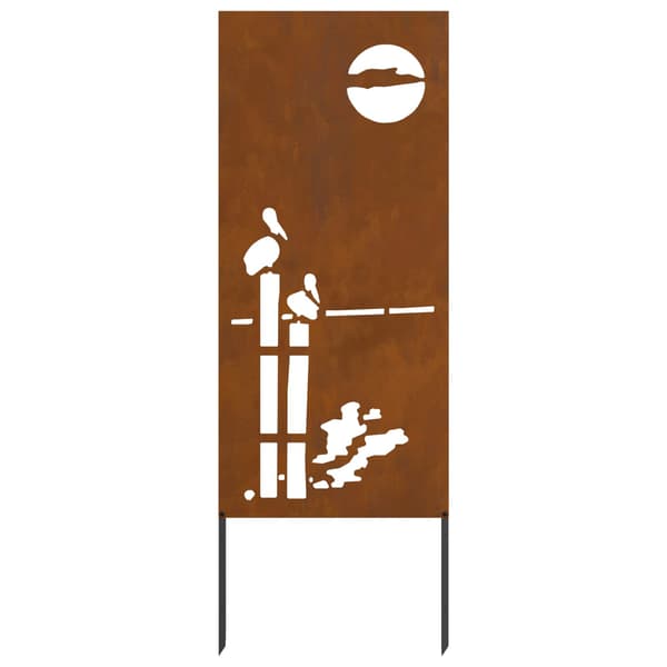 Trädgårds integritetsskärm Rostig 50 x 140 cm cortenstål