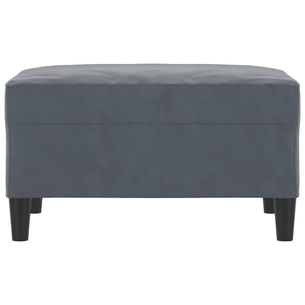 Fotpall mörkgrå 70x55x41 cm sammet