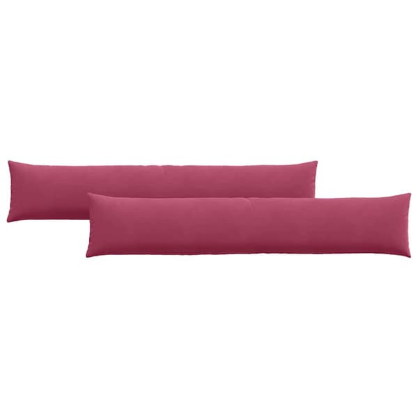 Sofakuddar 2 pcs Vinröd 200 x 40 cm Kordread tyg
