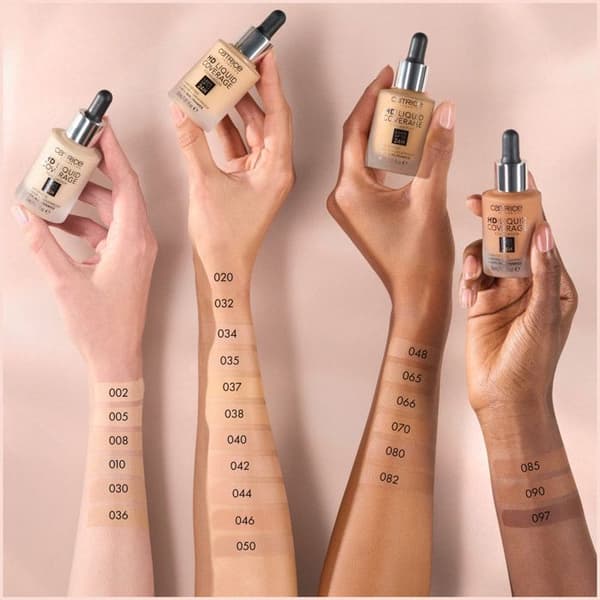 Foundation - CATRICE - HD Liquid Coverage - 30ml - Nyans 032 Nude Beige - 24h hållbarhet