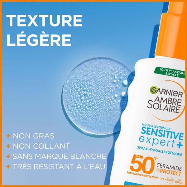 Solspray - Garnier - Sensitive Expert+ - SPF50+ - 150ml - Hypoallergenisk