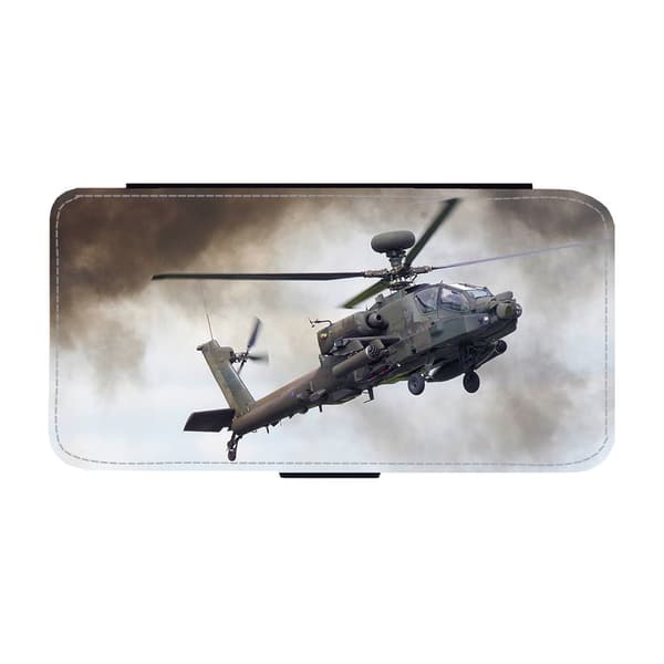 Til Samsung Galaxy S21 FE: Apache Attack Helicopter Flip-Flip-Cover