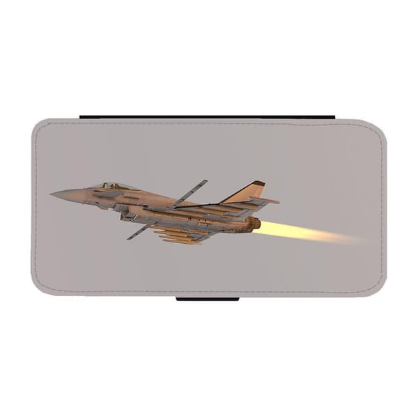 Til Apple iPhone 14 Pro: Eurofighter Typhoon Fighter Flippetui