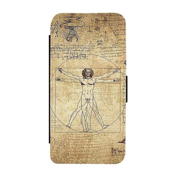Til Samsung Galaxy A52 5G: Vitruvian Man Flippetui