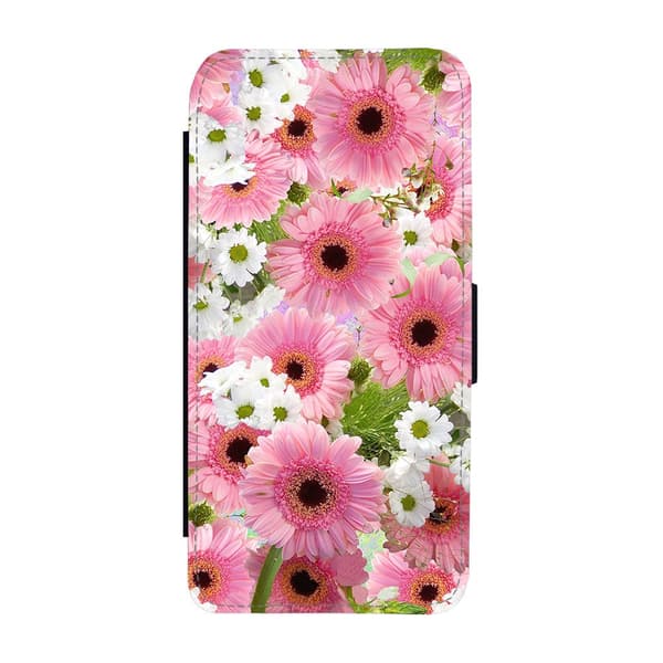 Til Samsung Galaxy S21: Flower Gerberas Flippetui