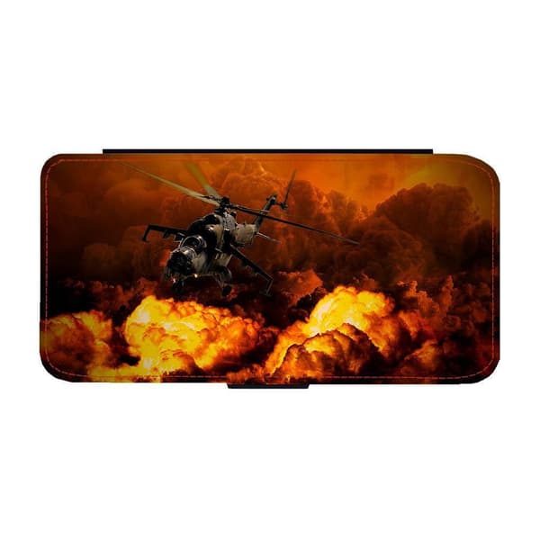 Til Apple iPhone 14 Pro: Army Helicopter in War Flippetui