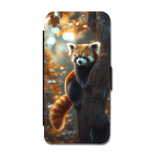 Til Samsung Galaxy A16: Dyr Rød Panda Flip-etui