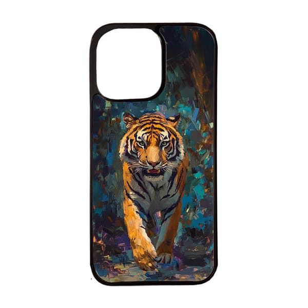 För Apple iPhone 11, Djur Tiger Oljemålning Mobilskal