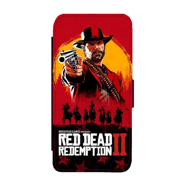 Til iPhone 16e: Red Dead Redemption, flipdeksel med unikt motiv, mobiletui med stativfunksjon