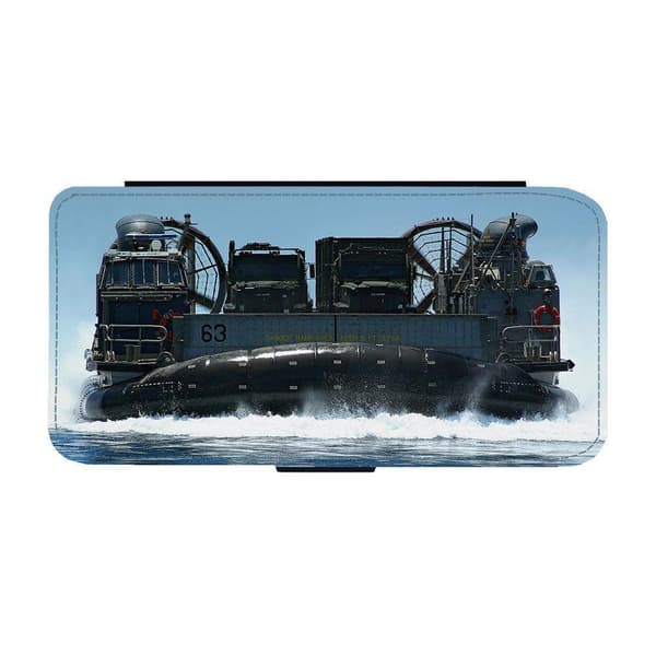 Til Apple iPhone 14 Pro: Navy Landing Craft Flippetui